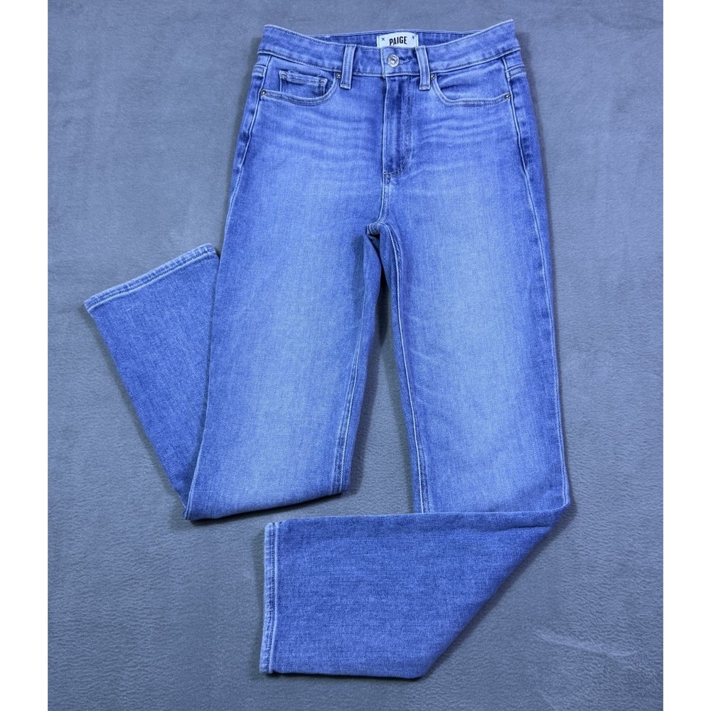 Paige Jeans Womens 27x28 Cindy Straight Highrise Stretch Light Wash USA